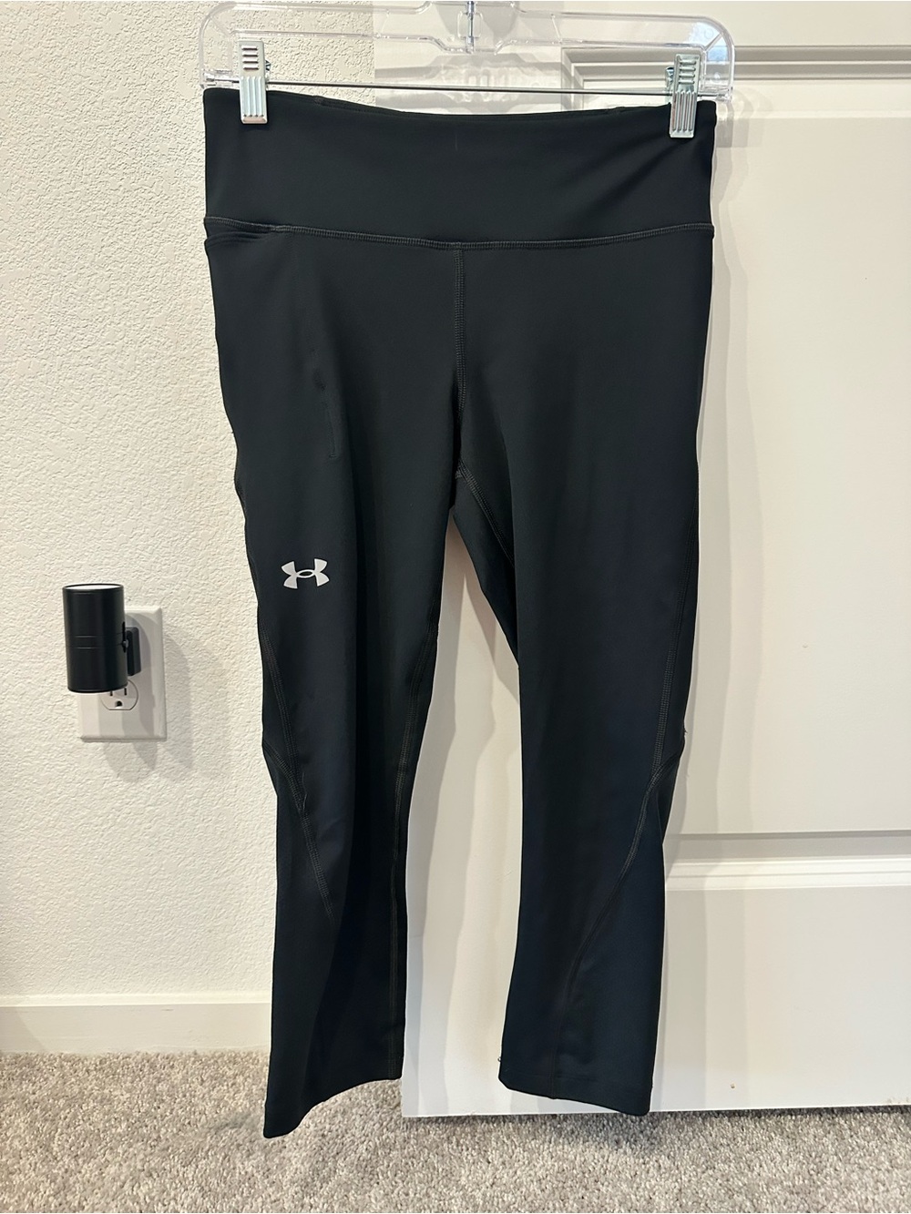 Under Armour Black Performance Capri Leggings with Logo